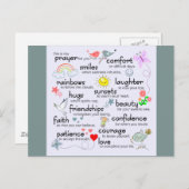 Carte Postale Ma Prière Pour Vous | Bleu (Devant / Derrière)