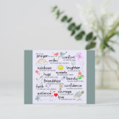 Carte Postale Ma Prière Pour Vous | Bleu (Debout devant)