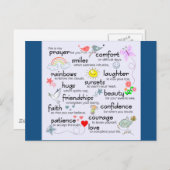 Carte Postale Ma Prière Pour Vous | Bleu classique (Devant / Derrière)