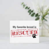 Carte Postale Ma race préférée est Secourue (Debout devant)