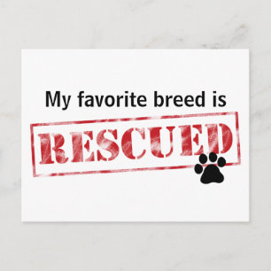 Carte Postale Ma race préférée est Secourue