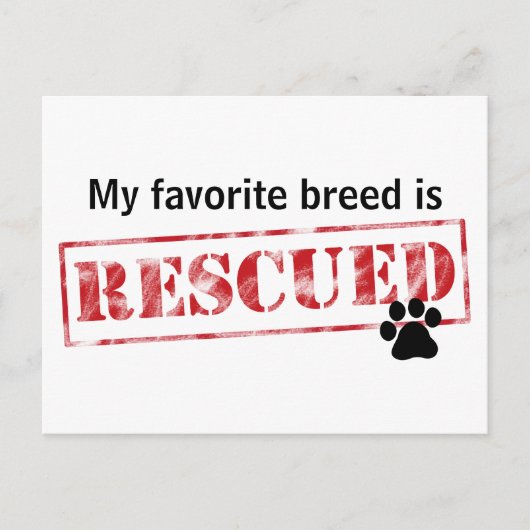 Carte Postale Ma race préférée est Secourue (Devant)