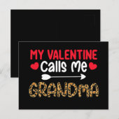 Carte Postale Ma Saint Valentin m'appelle grand-mère Leopard Buf (Devant / Derrière)