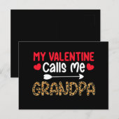 Carte Postale Ma Saint Valentin m'appelle grand-père Leopard Buf (Devant / Derrière)