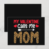 Carte Postale Ma Saint Valentin M'Appelle Maman Leopard Buffalo (Devant / Derrière)