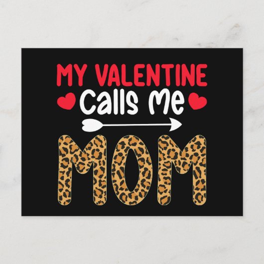 Carte Postale Ma Saint Valentin M'Appelle Maman Leopard Buffalo (Devant)