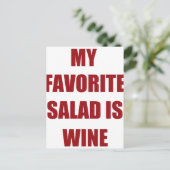 Carte Postale ma salade préférée est le vin (Debout devant)
