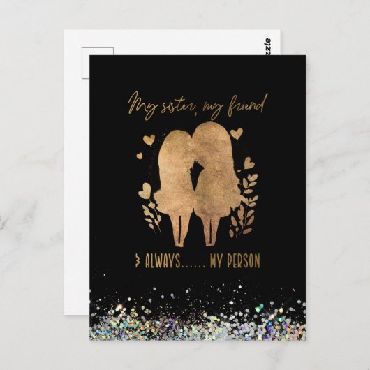 Carte Postale Ma soeur (Devant / Derrière)