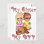 Carte Postale Ma soeur, mon BFF (Devant / Derrière)
