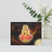 Carte Postale Maa Maha Lakshmi Devi Laxmi Déesse de la richesse (Debout devant)