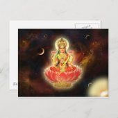 CARTE POSTALE MAA MAHALAXMI DEVI GODDESDS INDIENS DE RICHESSE/ F (Devant / Derrière)