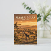 Carte Postale Maasai Mara, Narok, comté de Narok (Debout devant)