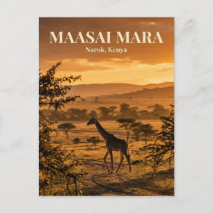 Carte Postale Maasai Mara, Narok, comté de Narok