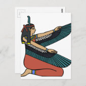 Carte Postale Maat, déesse égyptienne (Devant / Derrière)