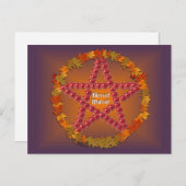 Carte Postale Mabon Pentacle (Devant / Derrière)