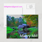 Carte Postale Mabry Mill (Devant / Derrière)
