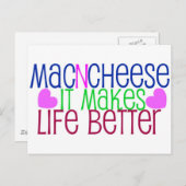 Carte Postale Mac et Cheese Life (Devant / Derrière)