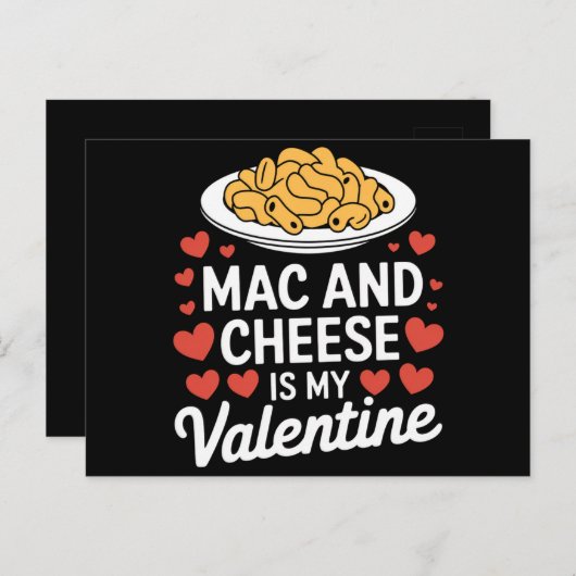 Carte Postale Mac Et Fromage Valentine Mac n Cheese Lover Cadeau (Devant / Derrière)