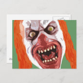 Carte Postale Macabre Clown (Devant / Derrière)