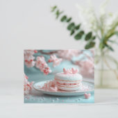 Carte Postale Macaron doux avec coeur Saint-Valentin (Debout devant)