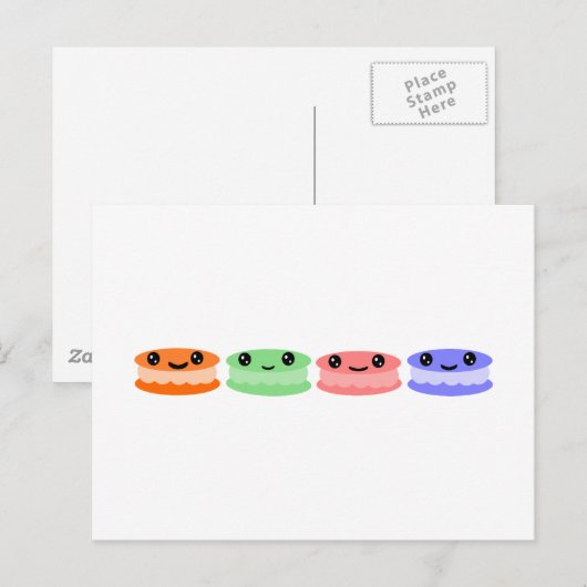 Carte Postale macaron Joy (Devant / Derrière)