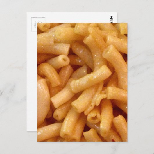 Carte Postale Macaroni et fromage (Devant / Derrière)