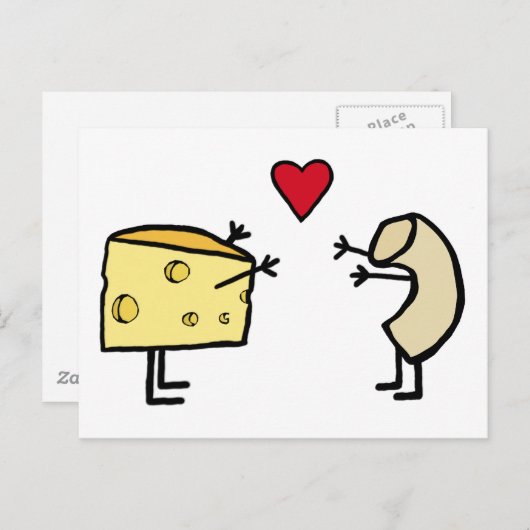 Carte Postale Macaroni et fromage (Devant / Derrière)