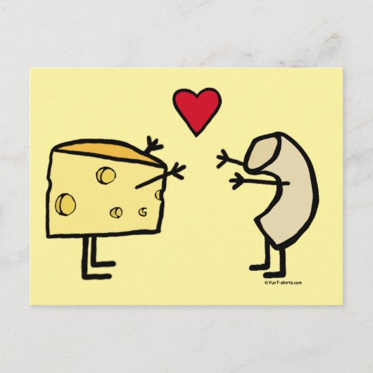 Carte Postale Macaroni et Fromage Love (Devant)