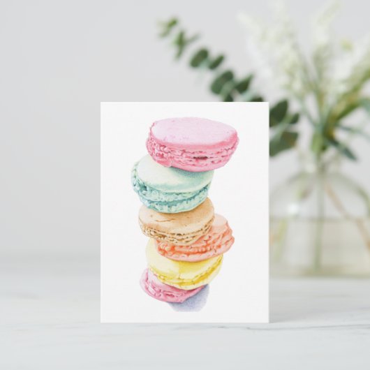 Carte postale Macarons (Debout devant)