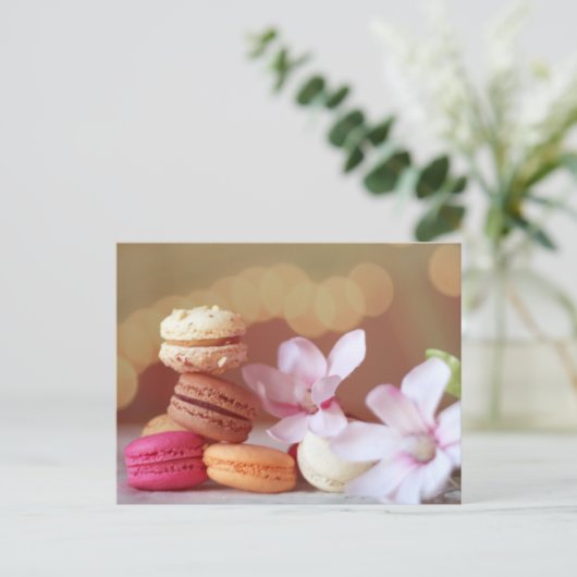 Carte postale Macarons (Debout devant)
