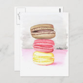 Carte Postale Macarons (Devant / Derrière)