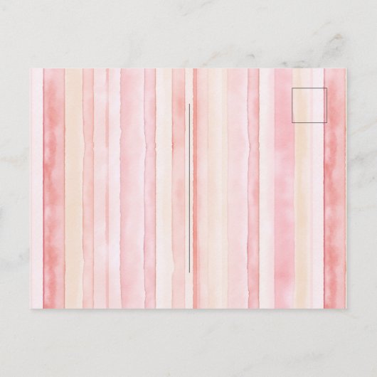 Carte Postale Macarons à rayures blanches roses (Dos)