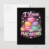 Carte Postale Macarons Amour Sucré (Devant / Derrière)