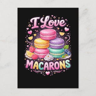 Carte Postale Macarons Amour Sucré