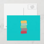 Carte Postale macarons colorés (Devant / Derrière)