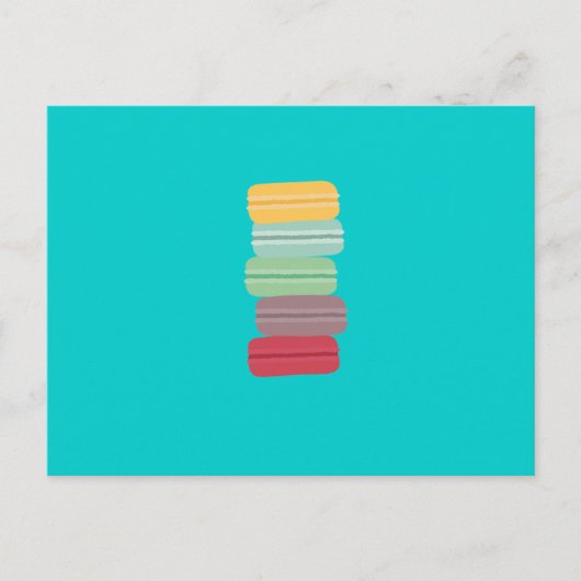Carte Postale macarons colorés (Devant)