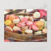 Carte Postale Macarons de différentes couleurs (Devant)