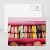 Carte Postale Macarons de différentes couleurs (Devant / Derrière)