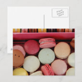 Carte Postale Macarons de différentes couleurs (Devant / Derrière)