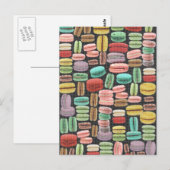 Carte Postale Macarons français Pop Art (Devant / Derrière)