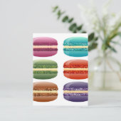 Carte Postale macarons, macron, biscuits, friandises, arc-en-cie (Debout devant)