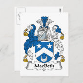 Carte Postale MacBeth Family Crest (Devant / Derrière)