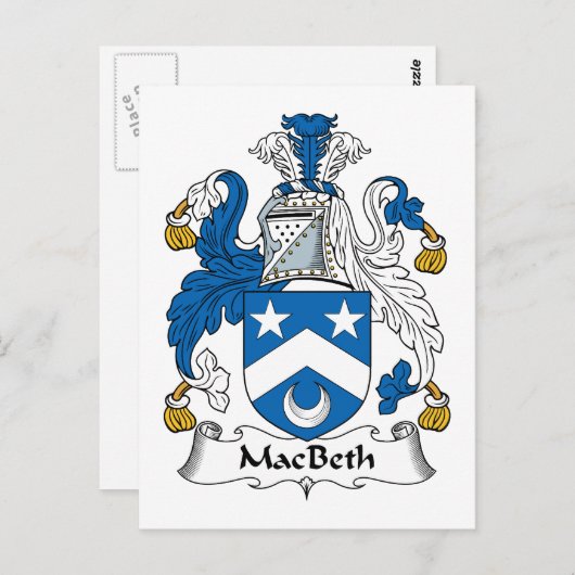 Carte Postale MacBeth Family Crest (Devant / Derrière)