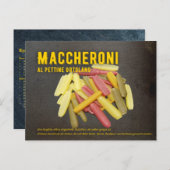 Carte Postale Maccheroni al pettine Recette italienne (Devant / Derrière)