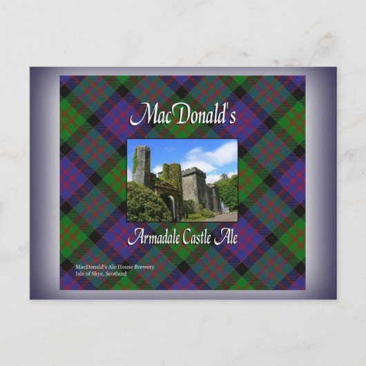 Carte Postale MacDonald's Armadale Castle Ale (Devant)