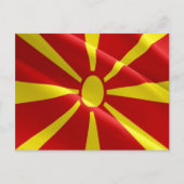 Carte Postale Macédoine - Drapeau agité macédonien - (Devant)