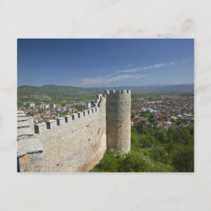 Carte Postale MACÉDOINE, Ohrid. Voiture Samoil's Castle /