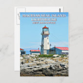Carte Postale Machias Seal Island Lighthouse, Nouveau-Brunswick  (Devant / Derrière)
