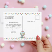 Carte Postale Machine à Balle de Gomme pour Premier Anniversaire