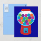 Carte Postale Machine à bonbons Gumball (Devant / Derrière)